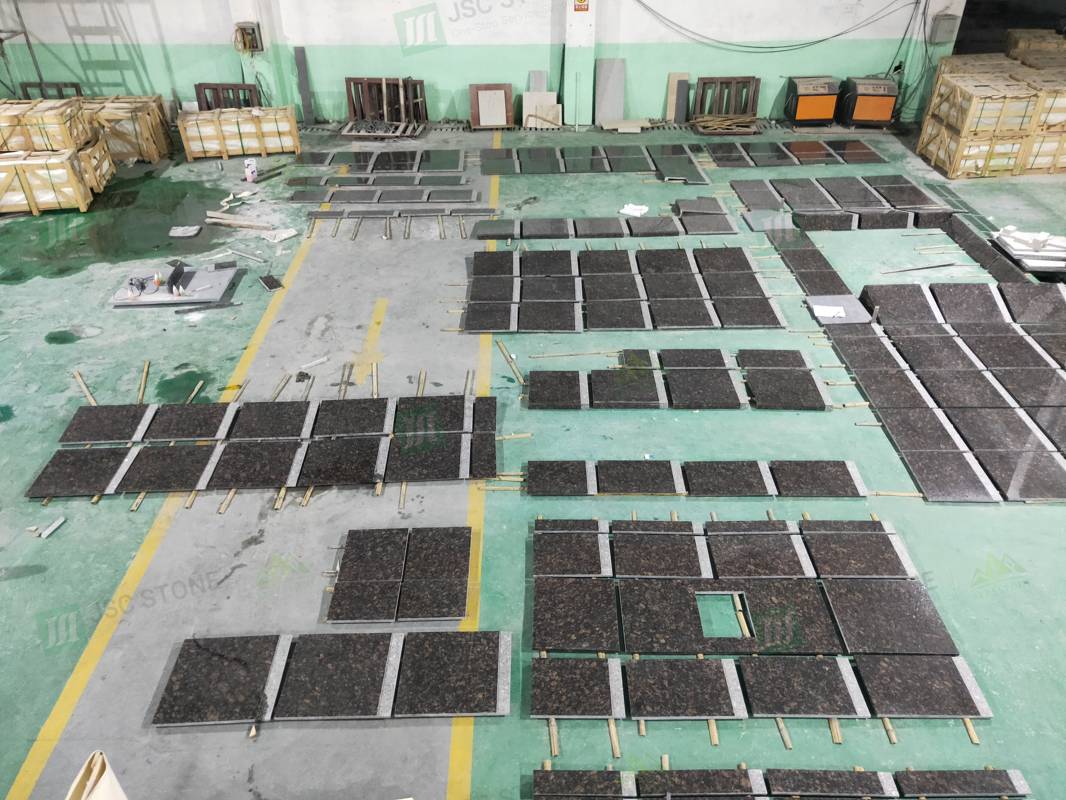 Tan Brown Granite Cut To Size Tiles For Outdoor Wall Cladding